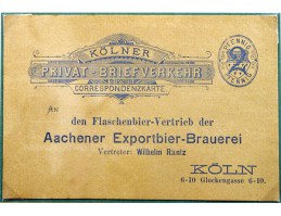 briefkaart aachener export bierbrauerei